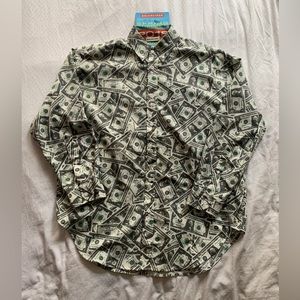 Balenciaga SS18 Money Print Shirt IT36